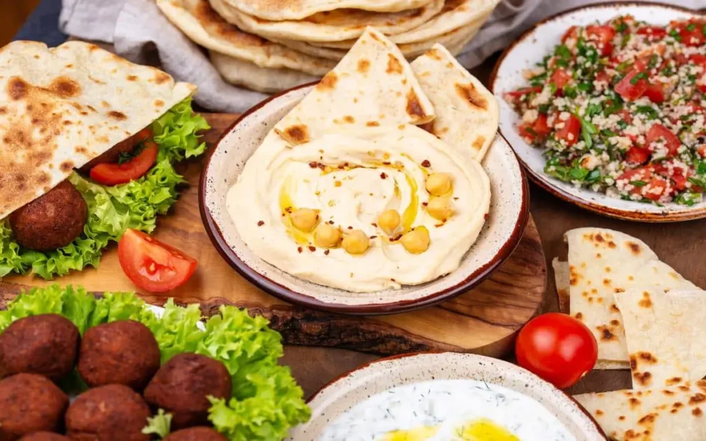Fluffy and golden pita bread from Aladdin in Houston.