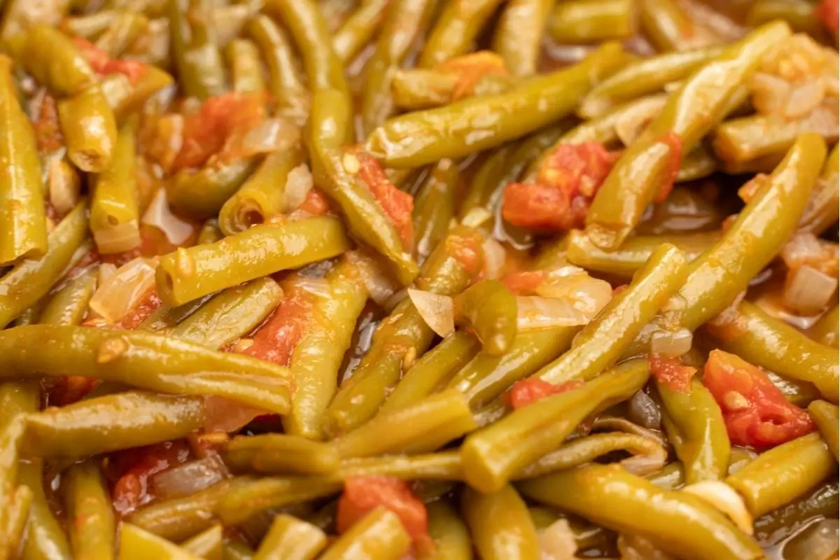 Taze Fasulye (Turkish Green Beans with Tomato & Olive Oil)